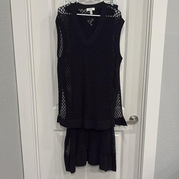 COS Open Knit Tank Top & Asymmetrical Skirt SET sz L - Picture 5 of 13